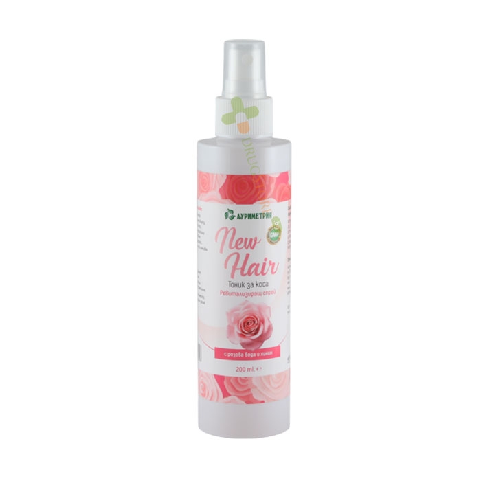 ТОНИК ЗА КОСА С РОЗОВА ВОДА И ХИНИН 200 мл / AURIMETRY TONIC HAIR WITH ROSE WATER AND QUININE