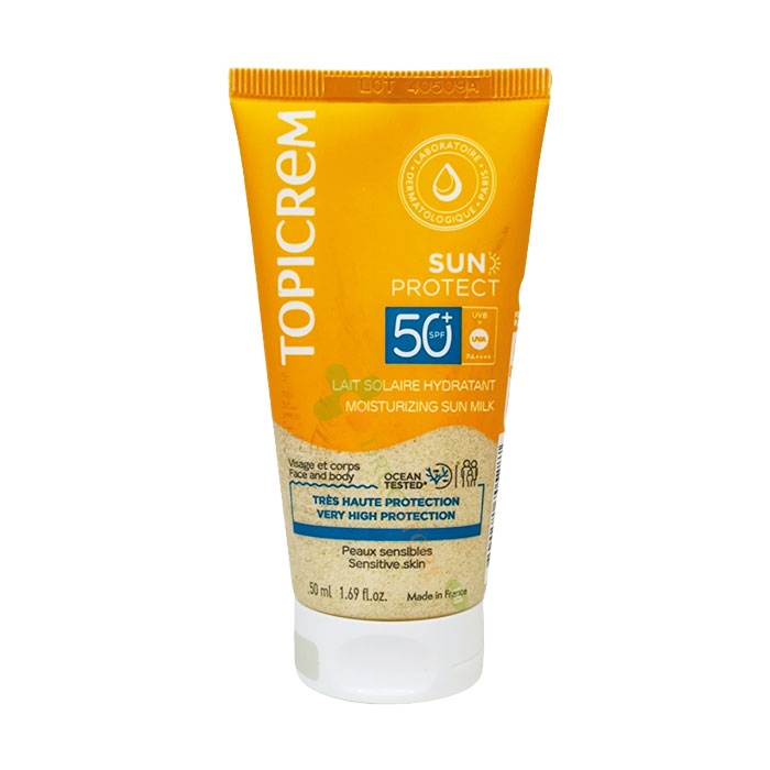 ТОПИКРЕМ СЪН ПРОТЕКТ ФОТОЗАЩИТНО МЛЯКО SPF50+ 50 мл / NIGY LABORATOIRES TOPICREM SUN PROTECT MOISTURIZING SUN MILK SPF50+