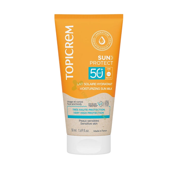 ТОПИКРЕМ SUN PROTECT ФОТОЗАЩИТНО МЛЯКО ЗА ЛИЦЕ И ТЯЛО SPF50+ 200 мл / TOPICREM SUN PROTECT MOISTURIZING SUN MILK SPF50+