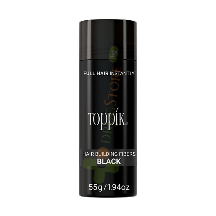 ТОППИК ФИБРИ ЗА КОСА ЧЕРНО 55 г / TOPPIK HAIR BUILDING FIBERS BLACK 55 g