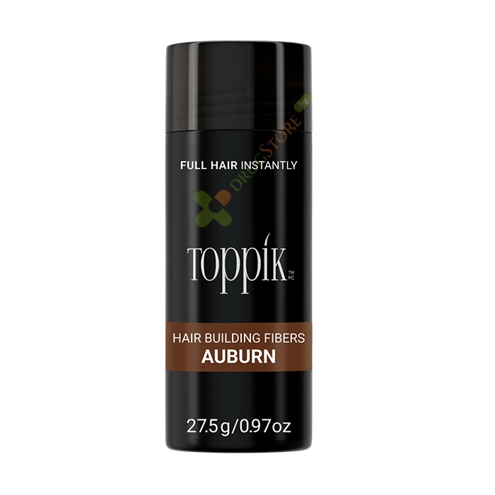 ТОППИК ФИБРИ ЗА КОСА КЕСТЕНЯВО 27.5 г / TOPPIK HAIR BUILDING FIBERS AUBURN