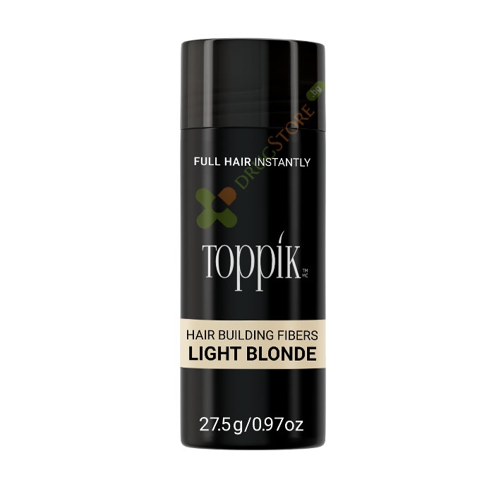 ТОППИК ФИБРИ ЗА КОСА СВЕТЛО РУСО 27.5 г / TOPPIK HAIR BUILDING FIBERS LIGHT BLONDE