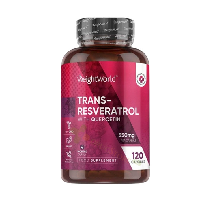 ТРАНС РЕСВЕРАТРОЛ+КВЕРЦЕТИН капсули 120 броя / WEIGHT WORLD TRANS RESVERATROL+KVERCETIN