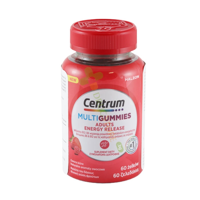 ЦЕНТРУМ ЕНЕРГИЯ ЗА ВЪЗРАСТНИ желирани таблетки 60 броя / HALEON CENTRUM MULTI GUMMIES ADULTS ENERGY RELEASE