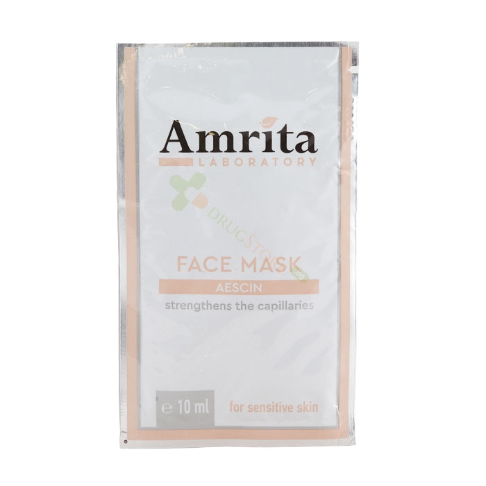УКРЕПВАЩА КАПИЛЯРИТЕ МАСКА ЗА ЛИЦЕ С ЕСЦИН ЗА ЧУВСТВИТЕЛНА КОЖА 10 г / AMRITA CAPPILARY STRENGTHENING FACE MASK WITH ESCIN FOR SENSITIVE SKIN