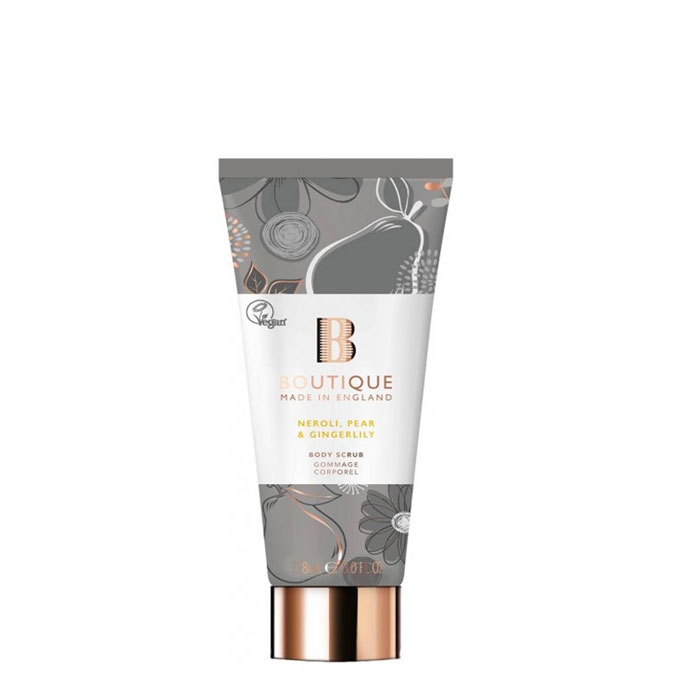 ГРЕЙС КОЛ БУТИК СКРАБ ЗА ТЯЛО НЕРОЛИ, КРУША И ХЕДИХИУМ 225 гр. / GRACE COLE BOUTIQE BODY SCRUB NEROLI PEAR &amp; GINGERLILY