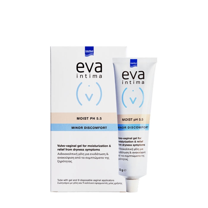 ЕВА ИНТИМА ГЕЛ МОИСТ pH 5,5 ЛЕК ДИСКОМФОРТ 50 гр. / EVA INTIMA MOIST pH 5.5 MINOR DISCOMFORT
