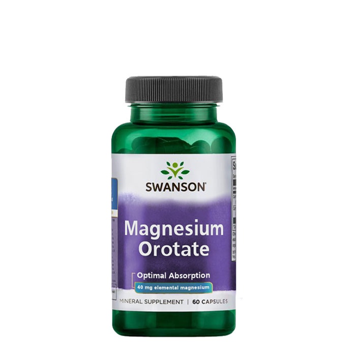 СУОНСЪН МАГНЕЗИЕВ ОРОТАТ капсули 40 мг 60 броя / SWANSON MAGNESIUM OROTATE