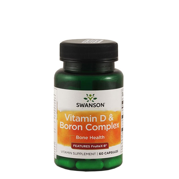 СУОНСЪН ВИТАМИН Д + БОР капсули 60 броя / SWANSON VITAMIN D AND BORON COMPLEX
