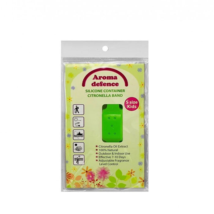 СИЛИКОНОВА ГРИВНА ПРОТИВ КОМАРИ ЗА ДЕЦА С АРОМАТ НА ЦИТРОНЕЛА / AROMA DEFENCE SILICONE CONTAINER CITRONELLA BAND FOR KIDS