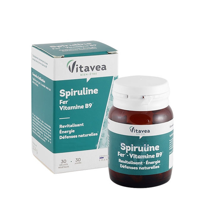 СПИРУЛИНА + ЖЕЛЯЗО + ФОЛИЕВА КИСЕЛИНА капсули 30 броя / YVES PONROY SPIRULINA + IRON + FOLIC ACID