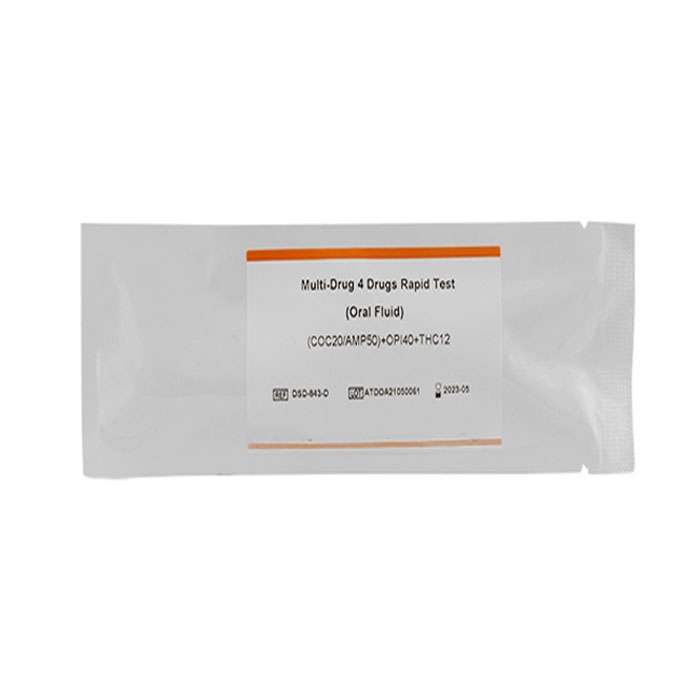 ТЕСТ ЗА НАРКОТИЦИ МУЛТИ ПАНЕЛ ПО СЛЮНКА ЗА 4 ВИДА НАРКОТИЦИ DSD-843 / MULTI-DRUG 4 DRUG RAPID TEST PANEL DSD-843