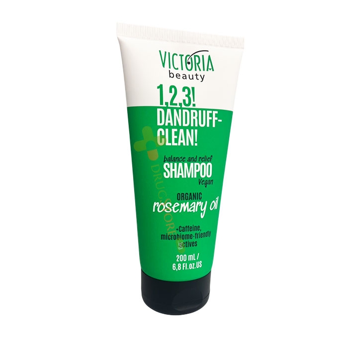 УСПОКОЯВАЩ И РЕБАЛАНСИРАЩ ШАМПОАН 1,2,3 DANDRUFF-CLEAN ЗА СКАЛП С РОЗМАРИН 200 мл / VICTORIA BEAUTY DANDRUFF-CLEAN SHAMPOO ROSMARY OIL