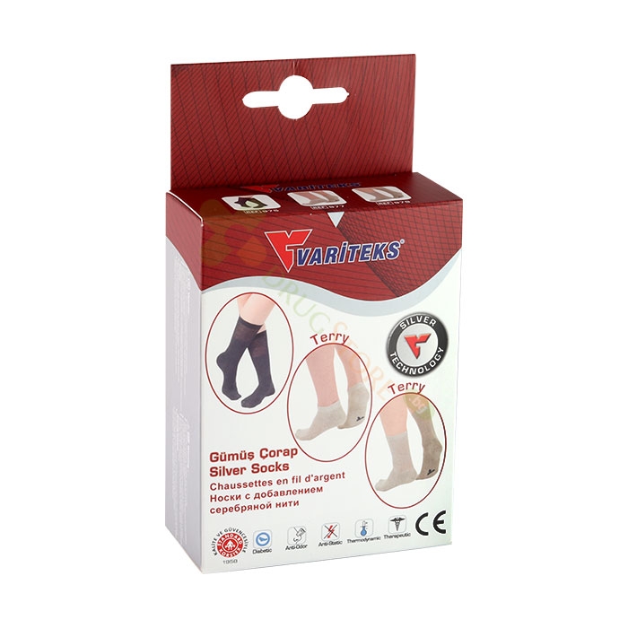 ВАРИТЕКС ЧОРАПИ СЪС СРЕБЪРНА НИШКА модел 977 / VARITEKS SILVER FIBER SOCKS WITH TOWEL BASE model 977