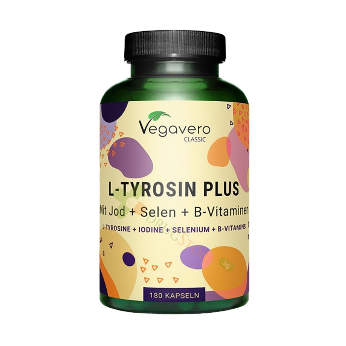 ВЕГАВЕРО L-ТИРОЗИН + ЙОД + СЕЛЕН + В КОМПЛЕКС капсули 180 броя / VEGAVERO L-THYROSINE + IODINE + SELENIUM + B-COMPLEX