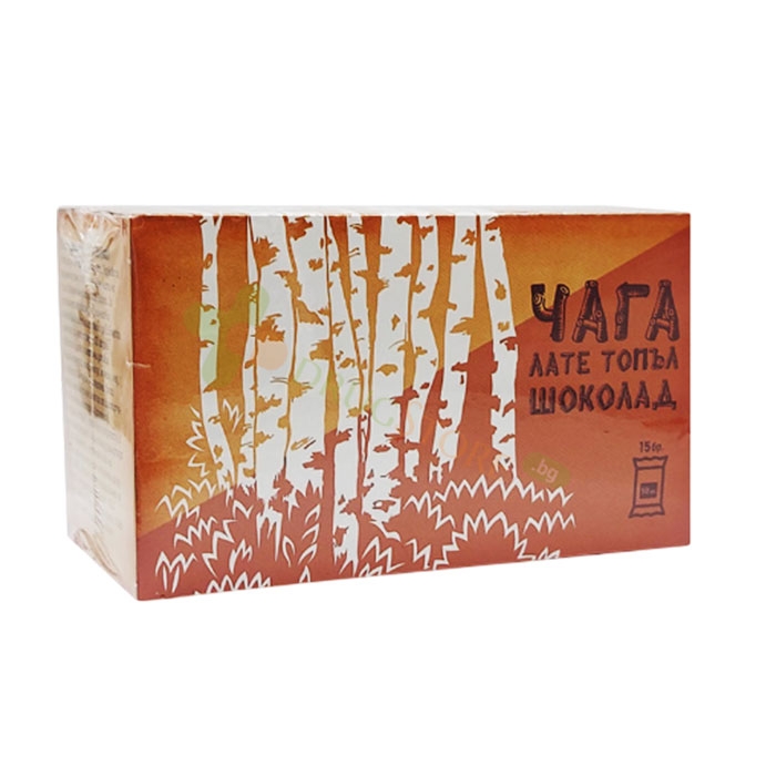 СИБИРСКА ЧАГА ЛАТЕ - ТОПЪЛ ШОКОЛАД саше 15 броя / VERDE VITA CHAGA LATTE HOT CHOCOLATE sachets
