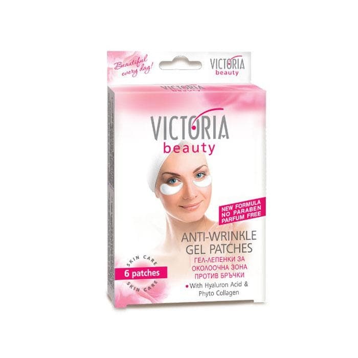 ГЕЛ - ЛЕПЕНКИ ПРОТИВ БРЪЧКИ ЗА ОКОЛООЧЕН КОНТУР 6 броя / VICTORIA BEAUTY ANTI - WRINKLE EYE GEL PATCHES