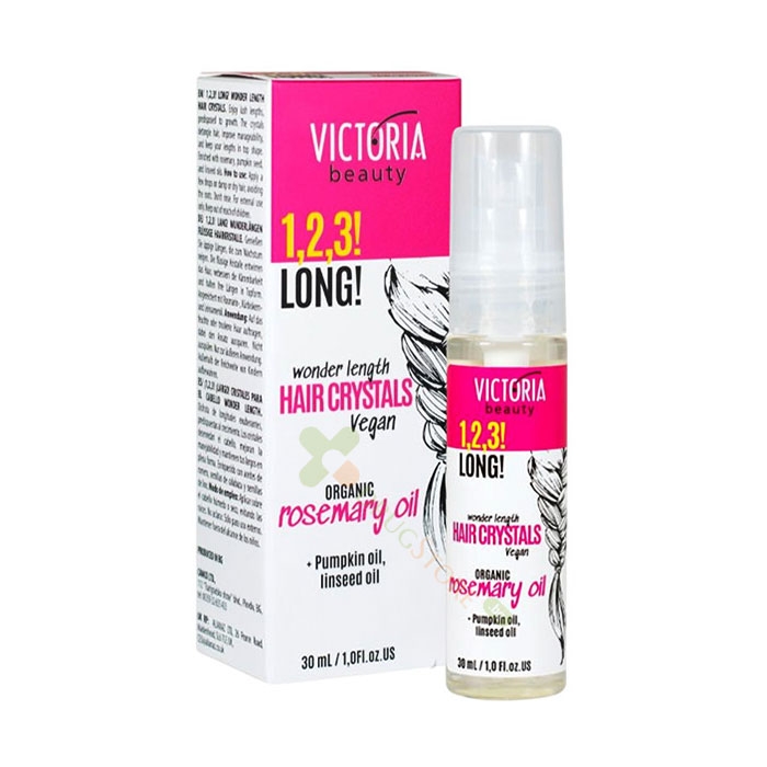 ТЕЧНИ КРИСТАЛИ 1,2,3 LONG ЗА КОСА С МАСЛО ОТ РОЗМАРИН 30 мл / VICTORIA BEAUTY 1,2,3 LONG HAIR CRYSTALS WITH ROSEMARY OIL