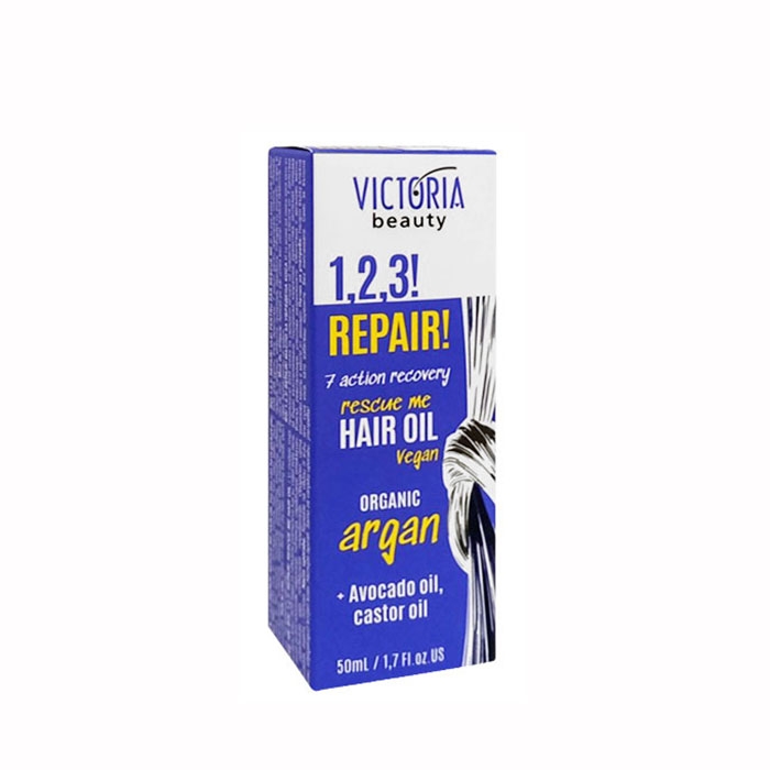 РИПЕЪР МАСЛО ЗА КОСА 50 мл / VICTORIA BEAUTY 1,2,3 REPAIR HAIR OIL