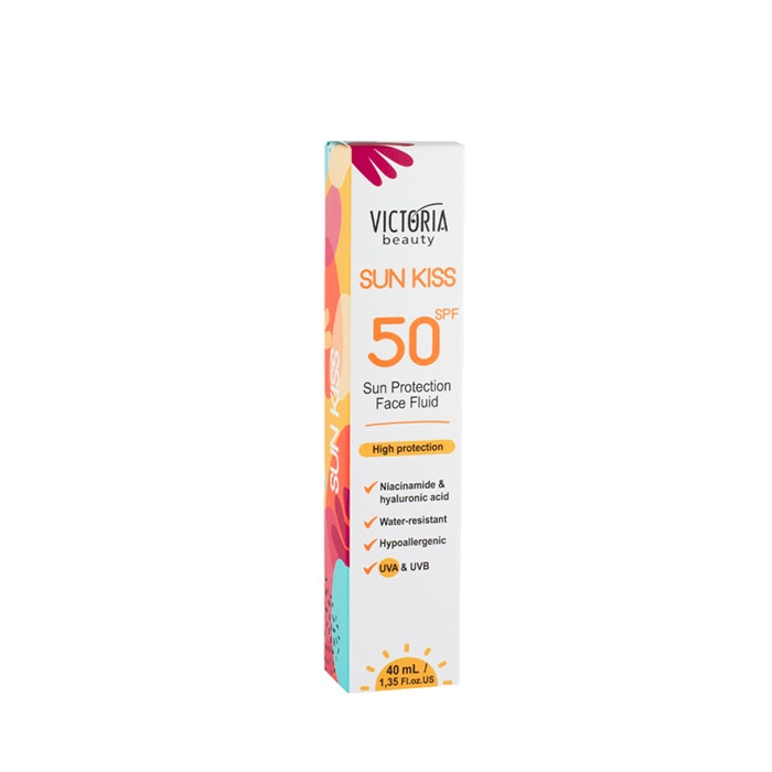 СЛЪНЦЕЗАЩИТЕН ФЛУИД ЗА ЛИЦЕ SPF50 40 мл / VICTORIA BEAUTY SUN KISS SUN PROTECTION FACE FLUID SPF 50