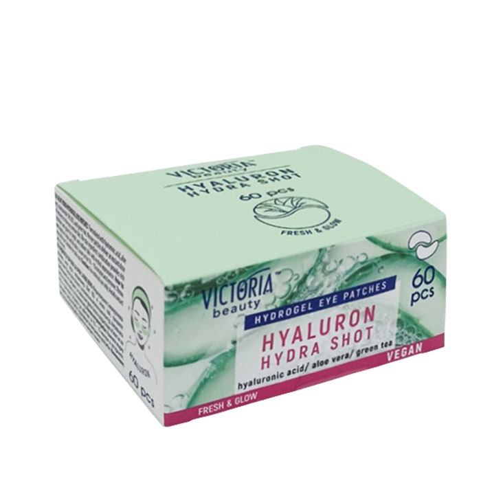 ХИАЛУРОН ХИДРА ХИДРОГЕЛ ПАЧОВЕ ЗА ОЧИ С АЛОЕ ВЕРА 60 броя / VICTORIA BEUTY HYALURON HYDRA SHOT HYDROGEL EYE PATCHES