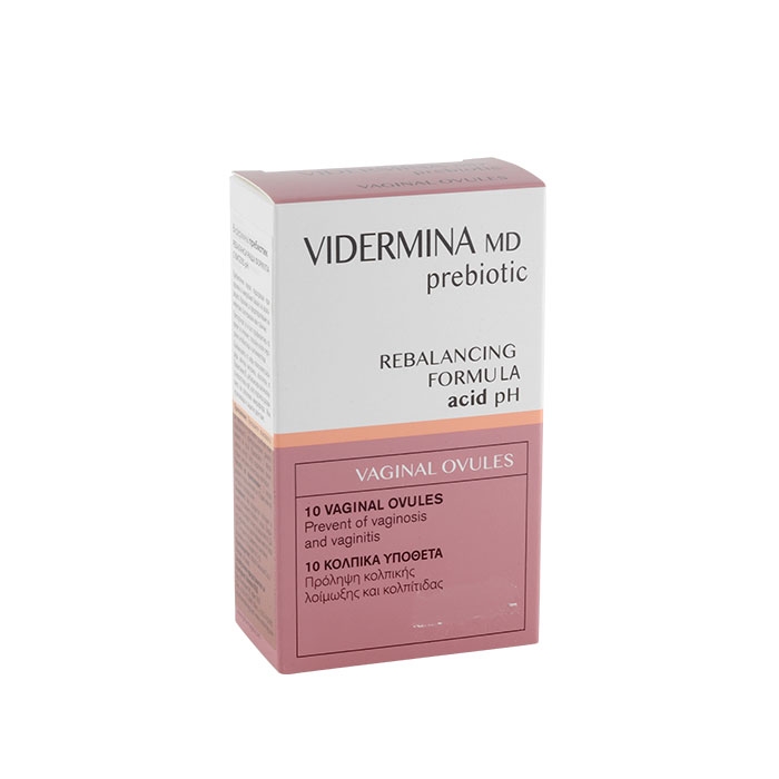 ВИДЕРМИНА ПРЕБИОТИК ВАГИНАЛНИ ОВУЛИ 10 броя / VIDERMINA PREBIOTIC