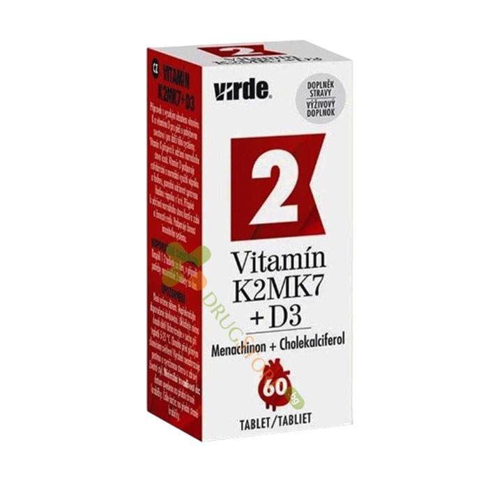 ВИРДЕ ВИТАМИН K2 + D3 таблетки 60 броя / VIRDE VITAMIN K2 + D3