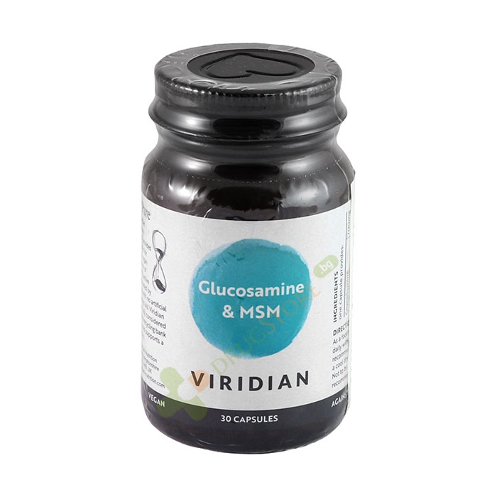 МСМ ГЛЮКОЗАМИН КОМПЛЕКС капсули 30 броя / VIRIDIAN MSM GLUCOSAMINE COMPLEX