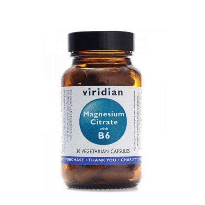 МАГНЕЗИЕВ ЦИТРАТ+ВИТАМИН Б6 капсули 30 броя / VIRIDIAN MAGNESIUM CITRATE &amp; VITAMIN B6