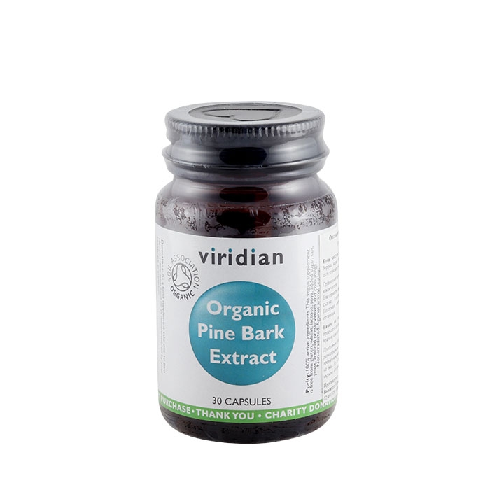 ОРГАНИЧЕН ЕКСТРАКТ ОТ БОРОВА КОРА капсули 30 броя / VIRIDIAN NUTRITION ORGANIC PINE BARK EXTRACT