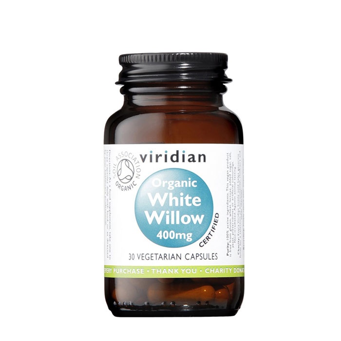 ОРГАНИЧНА БЯЛА ВЪРБА капсули 400 мг. 30 броя / VIRIDIAN ORGANIC WHITE WILLOW