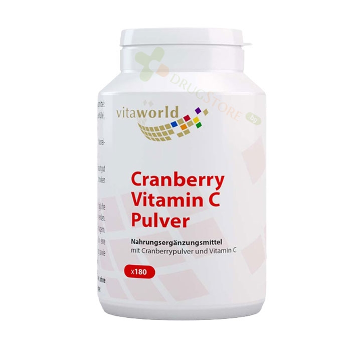 ЧЕРВЕНА БОРОВИНКА + ВИТАМИН C капсули 180 броя / VITA WORLD CRANBERRY + VITAMIN C