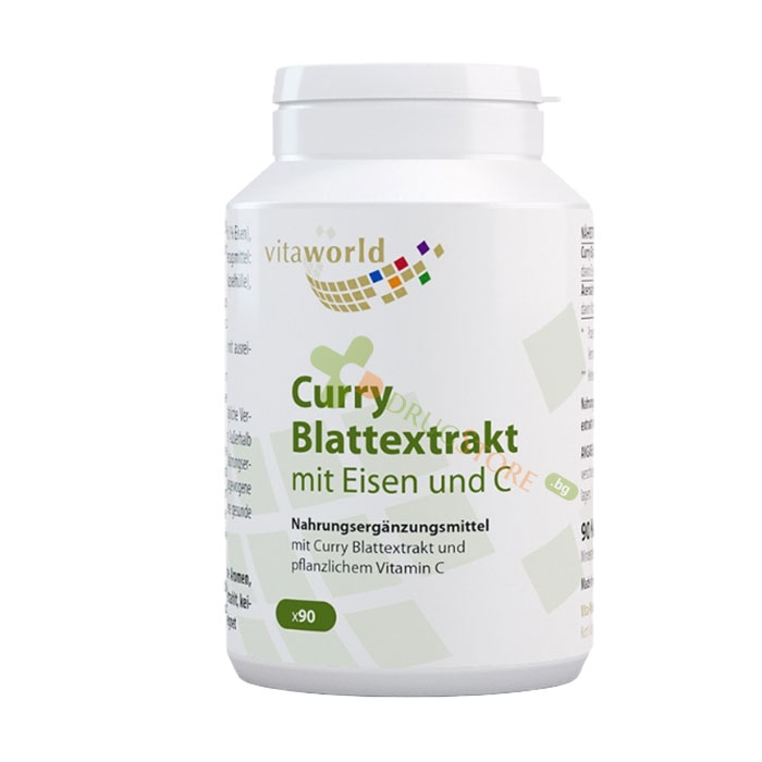 ЕКСТРАКТ ОТ ЛИСТА НА КЪРИ С ЖЕЛЯЗО И ВИТАМИН C капсули 90 броя / VITA WORLD CURRY EXTRACT WITH IRON AND VITAMIN C