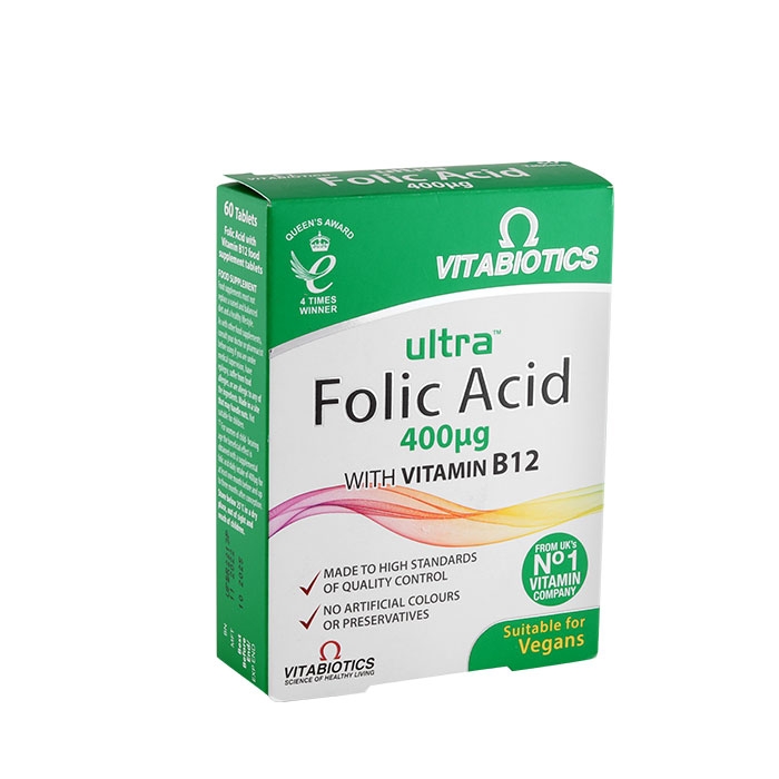 ВИТАБИОТИКС УЛТРА ФОЛИЕВА КИСЕЛИНА таблетки 60 броя / VITABIOTICS ULTRA FOLIC ACID