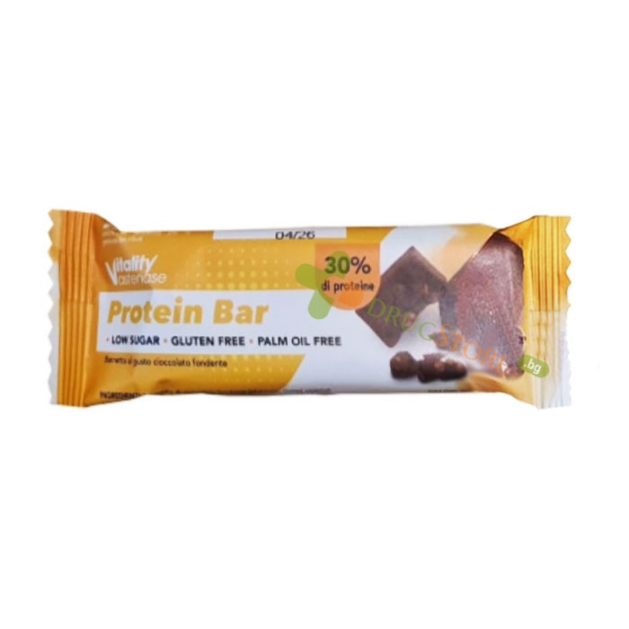 ВИТАЛИТИ ПРОТЕИНОВ БАР 30% С ТЪМЕН ШОКОЛАД 35 г / PALADIN PHARMA VITALITY PROTEIN BAR 30% DARK CHOCOLATE
