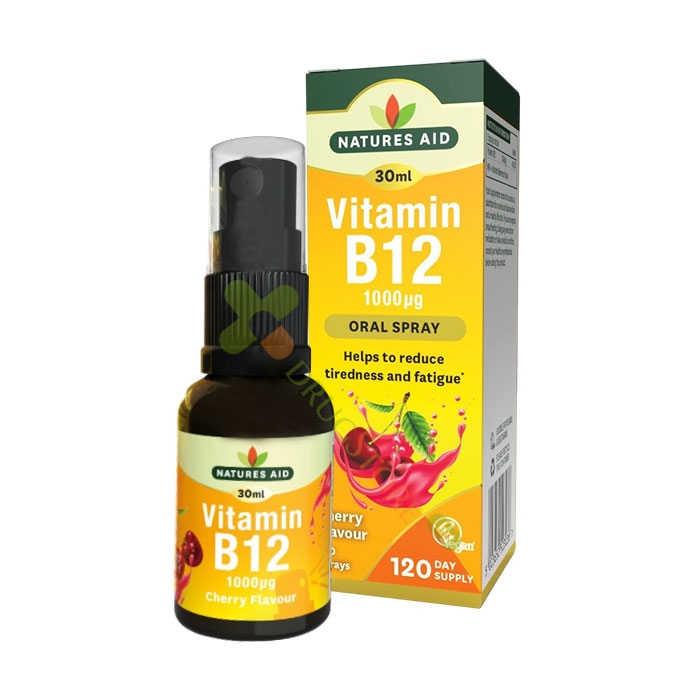 ВИТАМИН B12 (МЕТИЛКОБАЛАМИН) орален спрей с вкус на череша 30 мл / NATURES AID VITAMIN B12 spray cherry