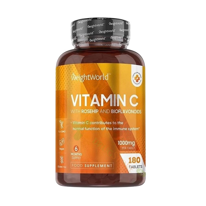 ВИТАМИН C 1000 мг + ШИПКА + БИОФЛАВОНОИДИ таблетки 180 броя / WEIGHT WORLD VITAMIN C WITH ROSEHIP &amp; BIOFLAVONOIDS