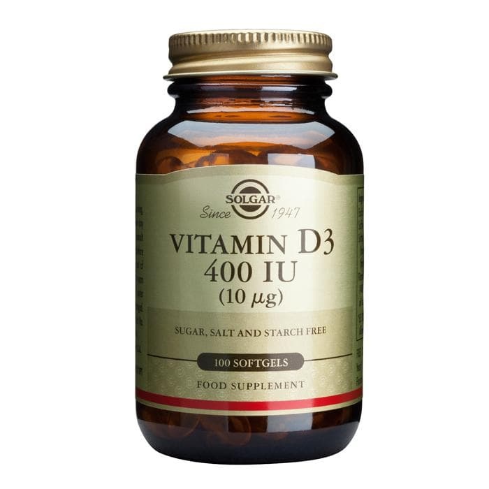 СОЛГАР ВИТАМИН Д3 дражета 400 IU 100 броя / SOLGAR VITAMIN D3