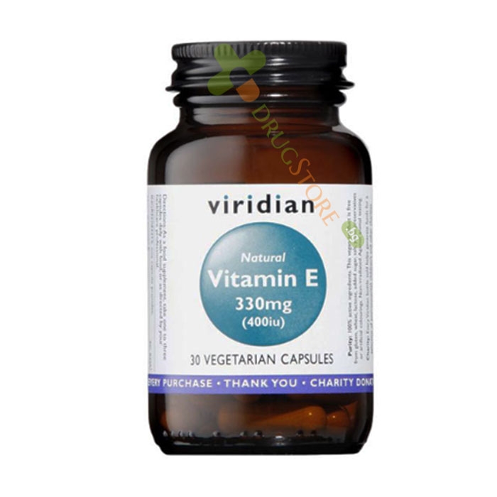 ВИТАМИН Е капсули 400 IU 30 броя / VIRIDIAN VITAMIN E capsules 400 IU