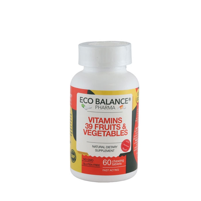 ВИТАМИНИ 39 ПЛОДОВЕ / ЗЕЛЕНЧУЦИ ЕКО БАЛАНС таблетки 60 броя / ECO BALANCE PHARMA VITAMINS 39 FRUITS / VEGETABLES