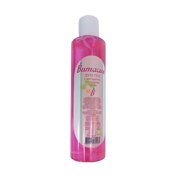 ДУШ-ГЕЛ С ГЕРАНИЕВО МАСЛО 200 мл / VITASIN SHOWER GEL WITH GERANIUM OIL