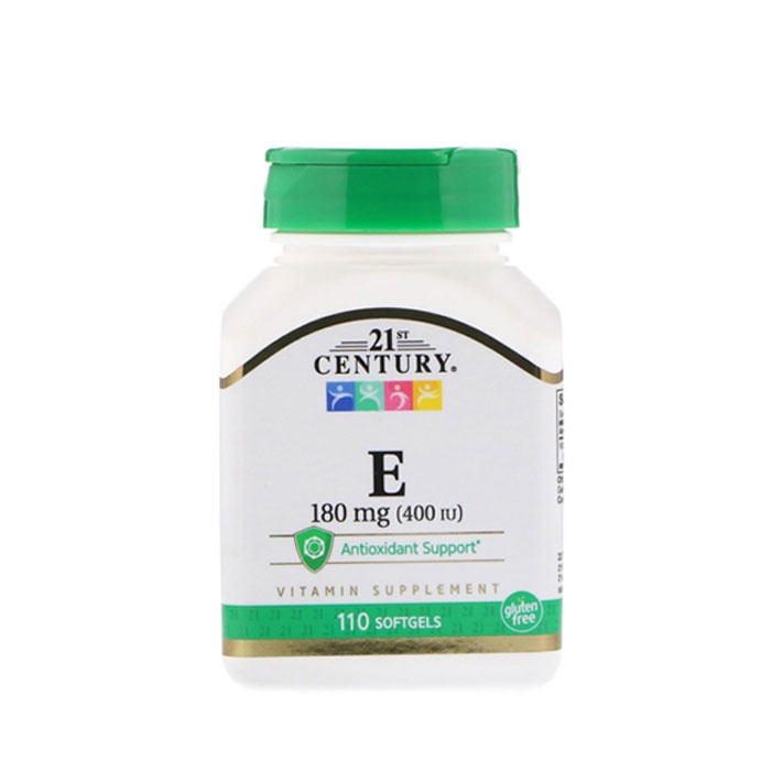 ВИТАМИН Е капсули 180 мг. 400 IU 110 броя / 21ST CENTURY VITAMIN 180 mg E 400 IU