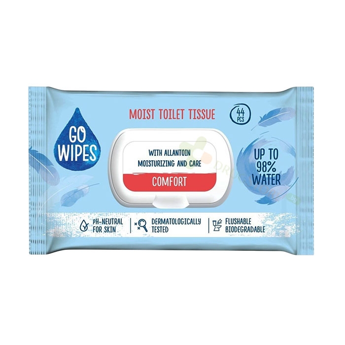 ВЛАЖНА ТОАЛЕТНА ХАРТИЯ GO WIPES КОМФОРТ 44 броя / GO WIPES COMFORT WET TOILET PAPER