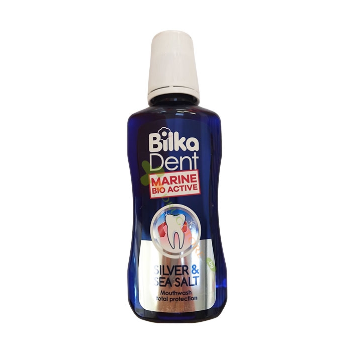 ВОДА ЗА УСТА БИЛКА ДЕНТ С КОЛИДНО СРЕБРО И МОРСКА СОЛ 250 мл / BILKADENT SILVER &amp; SEA SALT MOUTHWASH