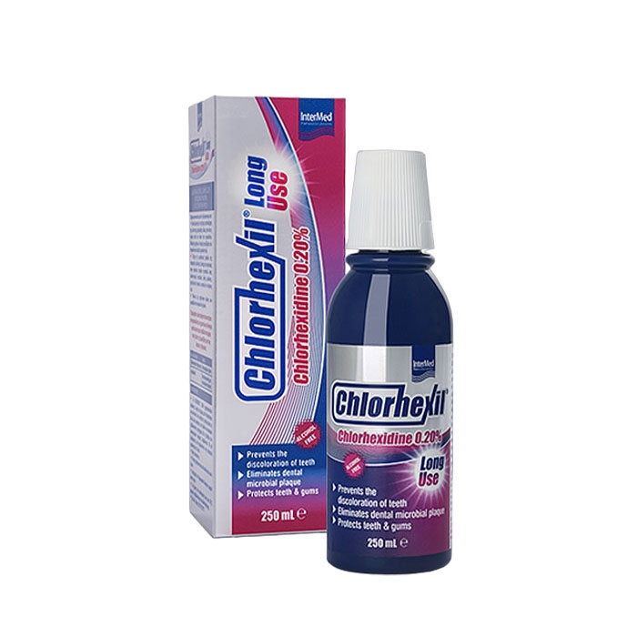ВОДА ЗА УСТА ХЛОРХЕКСИЛ 0.20% ЗА ПРОДЪЛЖИТЕЛНА УПОТРЕБА 250 мл / CHLORHEXIL LONG USE CHLORHEXIDINE 0.20% MOUTHWASH