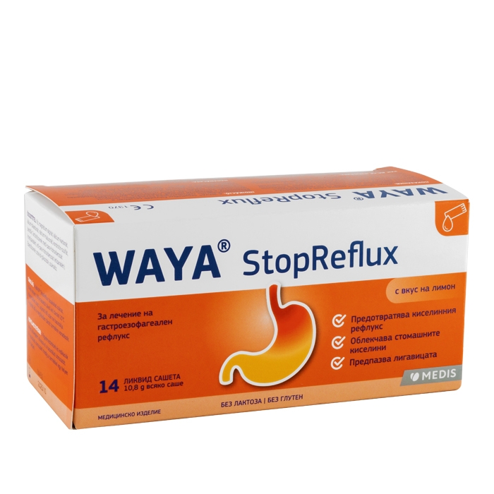 ВАЯ СТОПРЕФЛУКС саше 14 броя / MEDIS WAYA STOPREFLUX