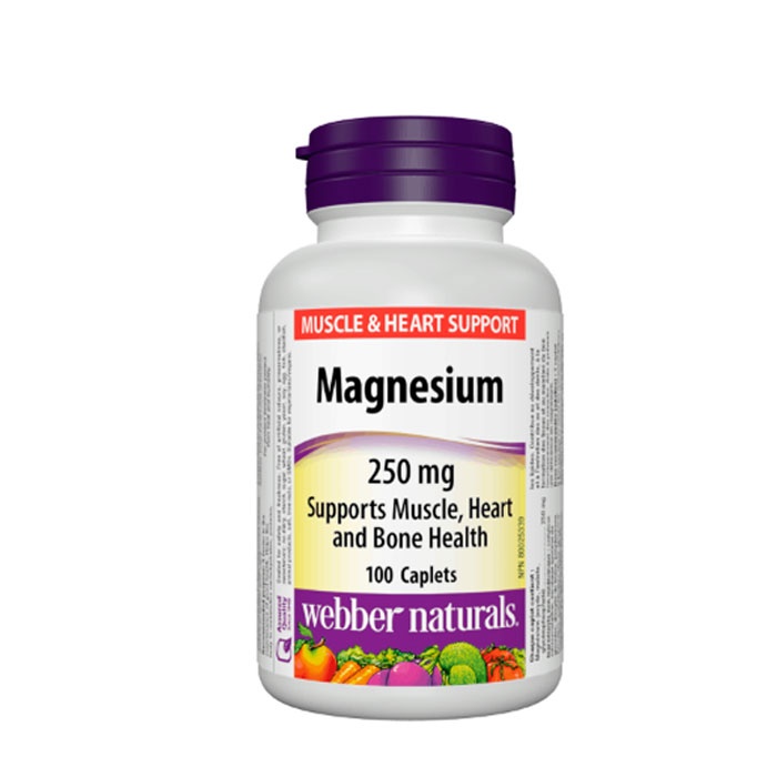 МАГНЕЗИЙ каплети 250 мг 100 броя / WEBBER NATURALS MAGNESIUM
