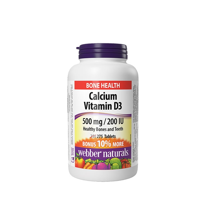 КАЛЦИЙ + ВИТАМИН D3 таблетки 275 броя / WEBBER NATURALS CALCIUM