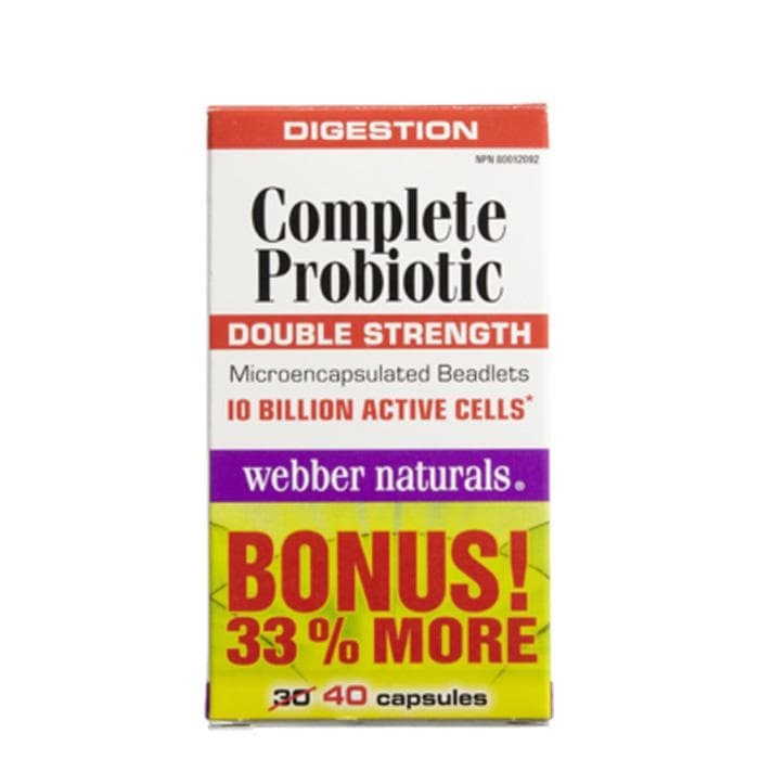 ПРОБИОТИК 10 МИЛИАРДА АКТИВНИ ЕДИНИЦИ, 5 ЩАМА капсули 40 броя / WEBBER NATURALS COMPLETE PROBIOTIC