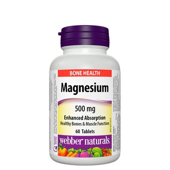 МАГНЕЗИЙ таблетки 500 мг 60 броя / WEBBER NATURALS MAGNESIUM